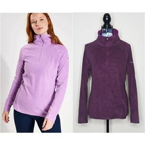 COLUMBIA Glacial Fleece IV 1/2 Zip Pullover Top Sweatshirt Hoodie Magenta Sz L